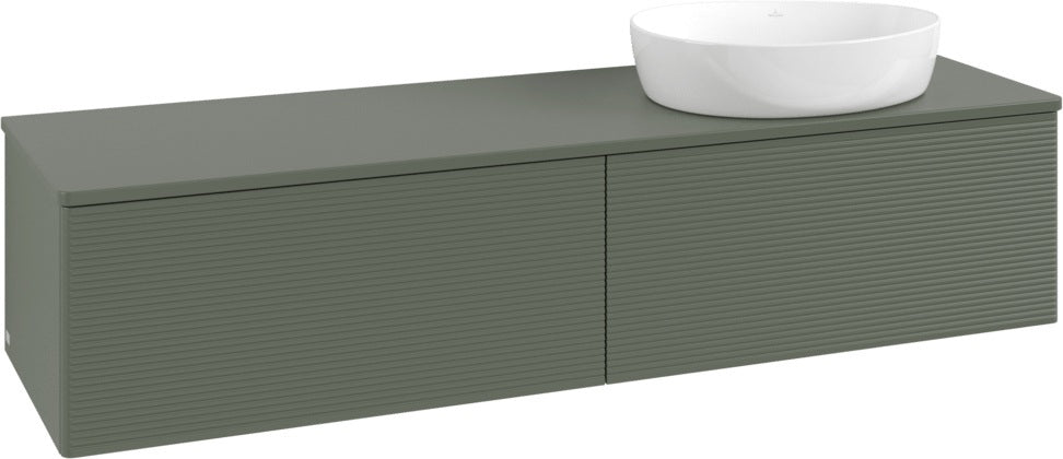 Villeroy & Boch Waschbeckenunterschrank Antao 1600 mm Anthrazit Matt Lack mit 2 Auszügen