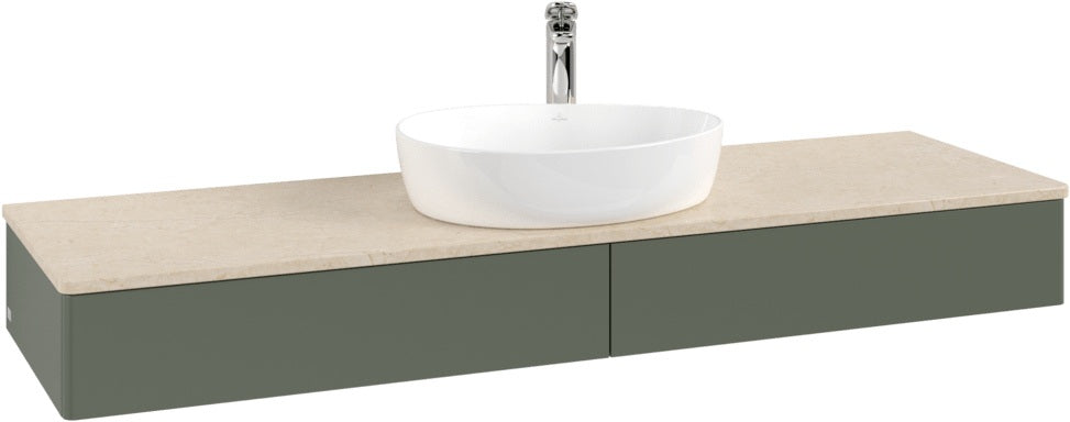 Villeroy & Boch Antao Waschtischunterschrank 1600 mm Leaf Green Matt Lack mit Beleuchtung