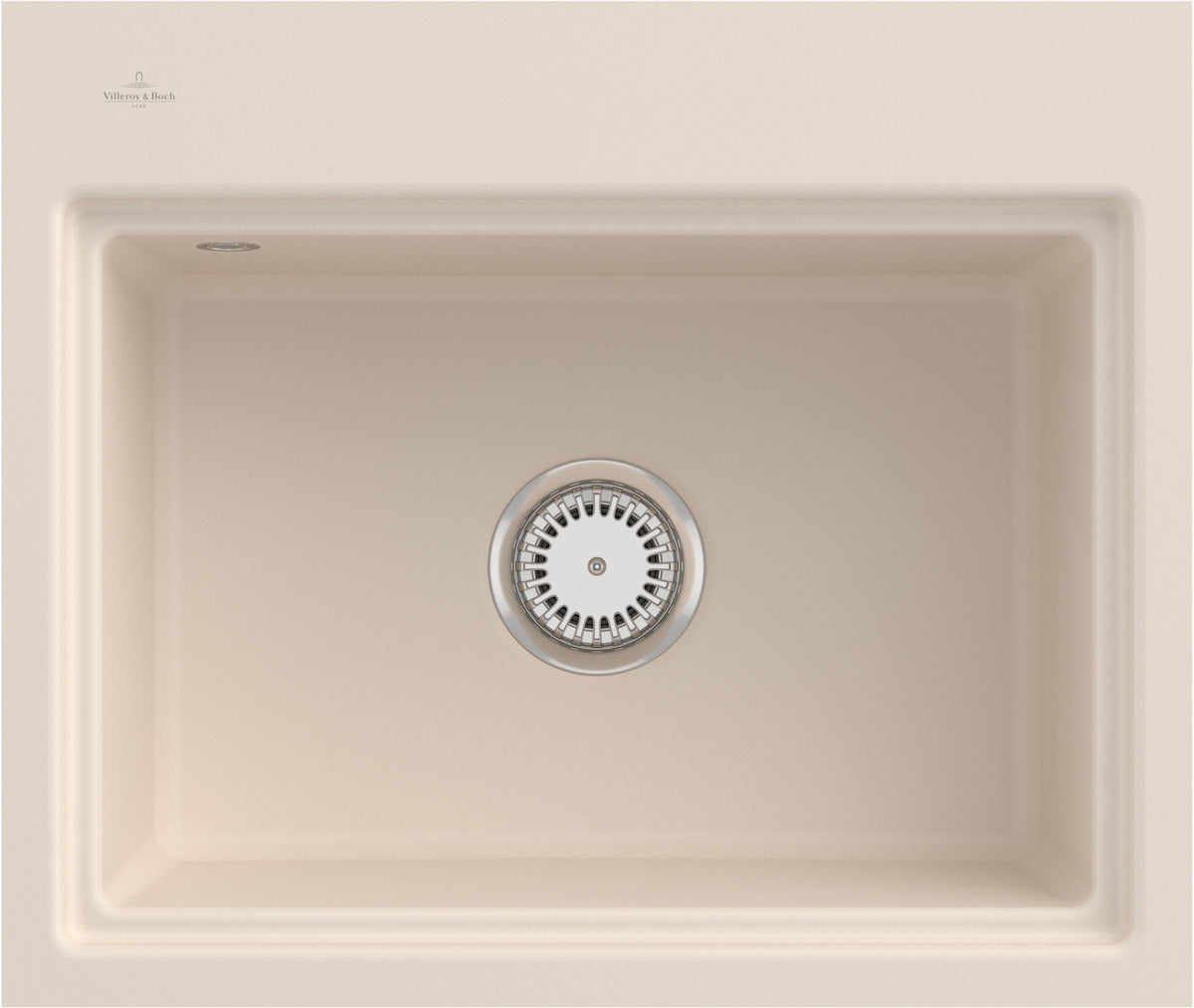 Villeroy & Boch Subway Style 60 S Flat Einbauspüle 600x510mm Ivory CeramicPlus