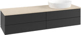Villeroy & Boch Waschtischunterschrank Antao 1600 mm Anthracite Matt Lacquer mit 4 Auszügen und LED-Beleuchtung