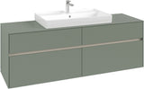 Villeroy & Boch Waschtischunterschrank Collaro C028 B0 1600 mm White Oak mit LED-Beleuchtung und SoftClosing