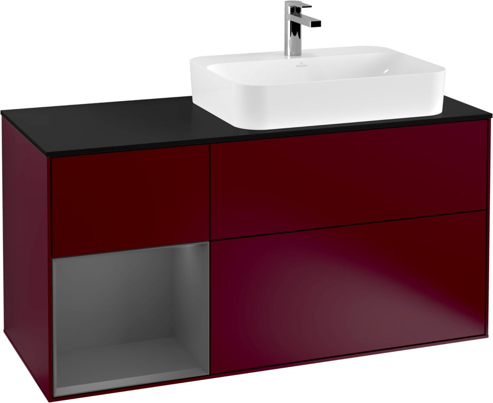 Villeroy & Boch Finion Waschbeckenunterschrank 1200 mm Glossy White Lacquer mit Beleuchtung