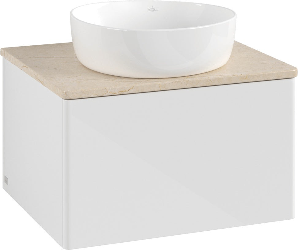 Villeroy & Boch Antao Waschbeckenunterschrank 600 mm Glossy White Lacquer mit LED-Beleuchtung