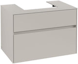 Villeroy & Boch Collaro Waschtischunterschrank 800 mm Soft Grey mit 2 Auszügen und Push-Open