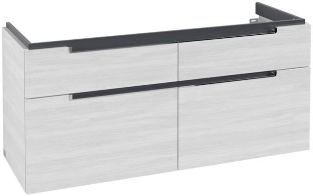 Villeroy & Boch Subway 2.0 Waschbeckenunterschrank 1287 mm Glossy White mit 4 Auszügen