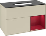 Villeroy & Boch Waschtischunterschrank Finion F252G 1000 mm Glossy White Lacquer mit LED-Beleuchtung