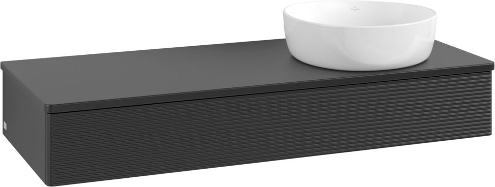 Villeroy & Boch Waschtischunterschrank Antao 1200 mm Black Matt Lacquer mit LED-Beleuchtung