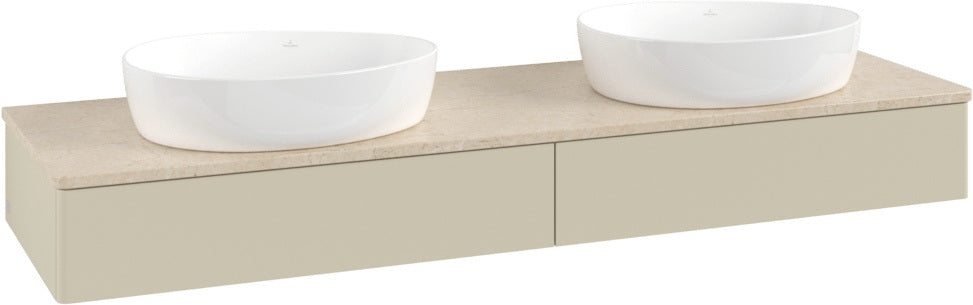 Villeroy & Boch Waschtischunterschrank Antao L17013 1600 mm Anthrazit Matt mit Beleuchtung