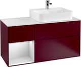 Villeroy & Boch Waschtischunterschrank Finion G141G 1200 mm Glossy White mit LED-Beleuchtung