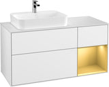 Villeroy & Boch Waschtischunterschrank Finion F401G 1200 mm Glossy White Lacquer mit Beleuchtung