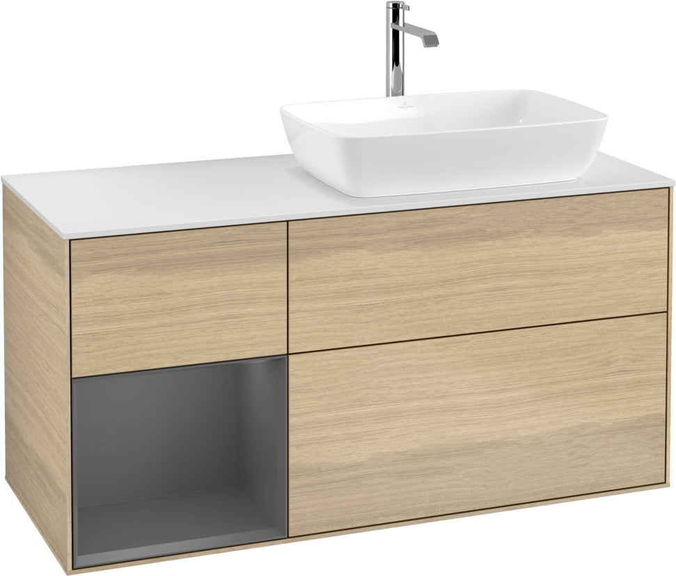 Villeroy & Boch Finion Waschbeckenunterschrank 1200 mm Glossy White Lacquer mit Beleuchtung