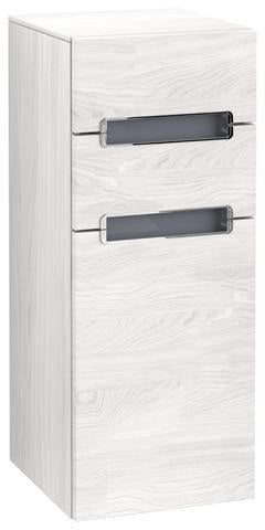 Villeroy & Boch Subway 2.0 Seitenschrank 356 mm, 1 Tür, 2 Schubladen, Glossy White, Anschlag rechts
