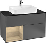 Villeroy & Boch Finion Waschtischunterschrank 1000 mm Glossy White Lacquer mit LED-Beleuchtung