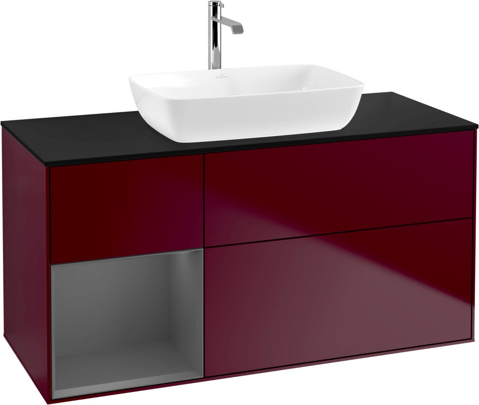 Villeroy & Boch Finion Waschtischunterschrank 1200 mm Glossy White Lacquer mit Beleuchtung
