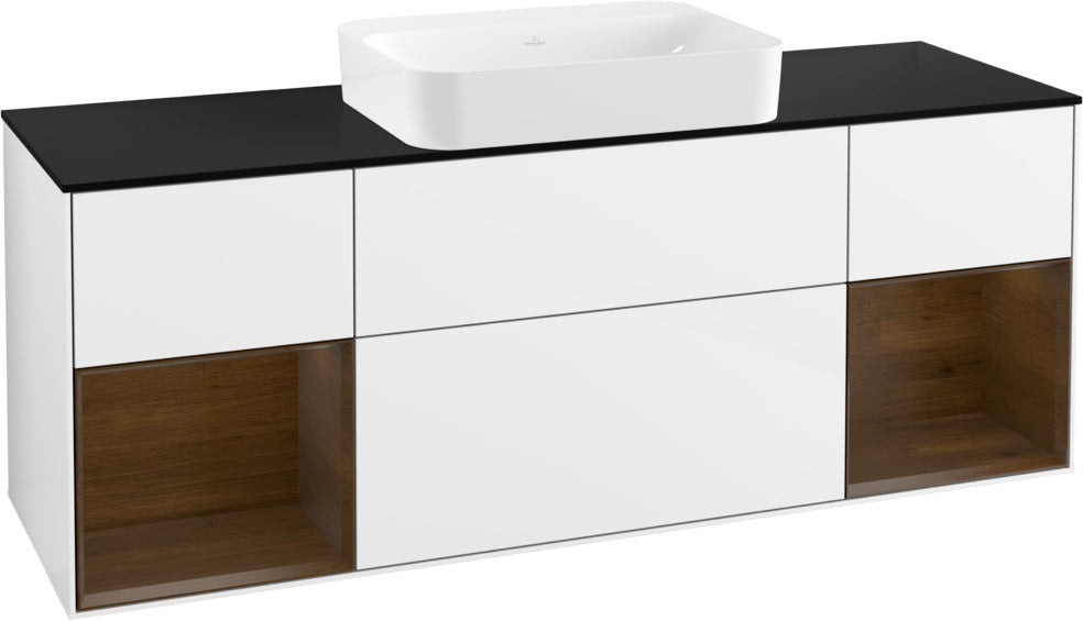Villeroy & Boch Finion Waschbeckenunterschrank 1600 mm Glossy White Lacquer mit Beleuchtung