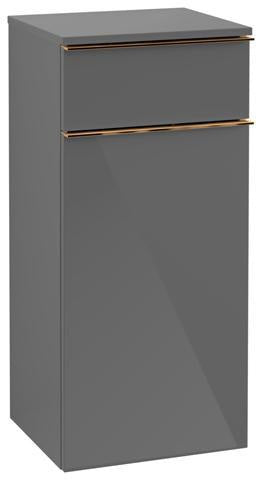 Villeroy & Boch VENTICELLO Seitenschrank Eiche matt 404 mm – wandhängend, Soft-Close, Anschlag rechts
