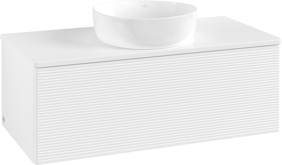Villeroy & Boch Antao Waschbeckenunterschrank L31150 1000 mm Anthrazit mit LED-Auszugsbeleuchtung
