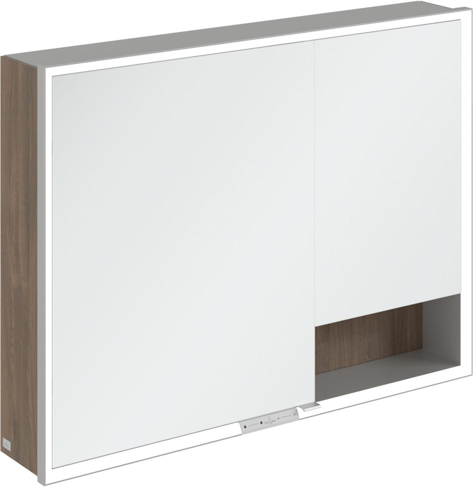 Villeroy & Boch Spiegelschrank My View+ A48110 1000 mm Graphite mit LED-Beleuchtung und Sensordimmer