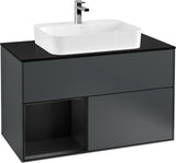 Villeroy & Boch Finion Waschtischunterschrank 1000 mm Glossy White Lacquer mit LED-Beleuchtung