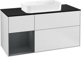 Villeroy & Boch Finion Waschtischunterschrank 1200 mm Glossy White Lacquer mit LED-Beleuchtung