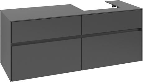 Villeroy & Boch Waschtischunterschrank Collaro C075 B0 1400 mm White Oak mit Beleuchtung