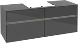 Villeroy & Boch Waschtischunterschrank Collaro C084 B0 1400 mm Glossy Grey mit LED-Beleuchtung