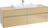 Villeroy & Boch Waschtischunterschrank Collaro C028 B0 1600 mm Nordic Oak mit LED-Beleuchtung