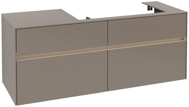 Villeroy & Boch Collaro Waschtischunterschrank 1400 mm mit LED-Beleuchtung und 4 Auszügen