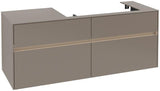 Villeroy & Boch Collaro Waschtischunterschrank 1400 mm mit LED-Beleuchtung und 4 Auszügen