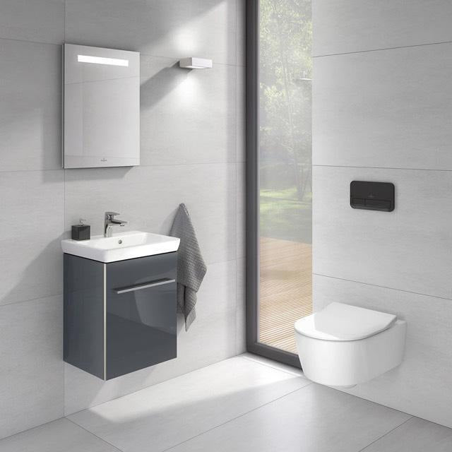 Villeroy & Boch Avento Wand-WC Set 5656RS spülrandlos mit WC-Sitz Weiß Alpin