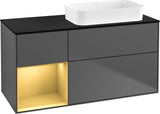 Villeroy & Boch Finion Waschtischunterschrank 120 cm Glossy White Lacquer mit Beleuchtung