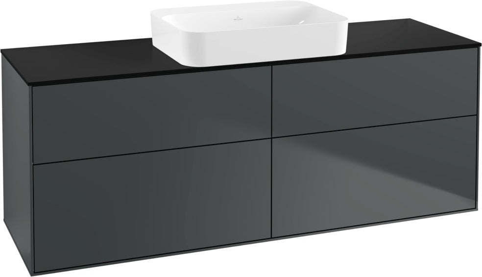 Villeroy & Boch Finion Waschtischunterschrank 1600 mm Peony Matt Lack mit Beleuchtung und 4 Auszügen