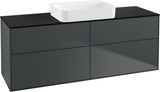 Villeroy & Boch Finion Waschtischunterschrank 1600 mm Peony Matt Lack mit Beleuchtung und 4 Auszügen