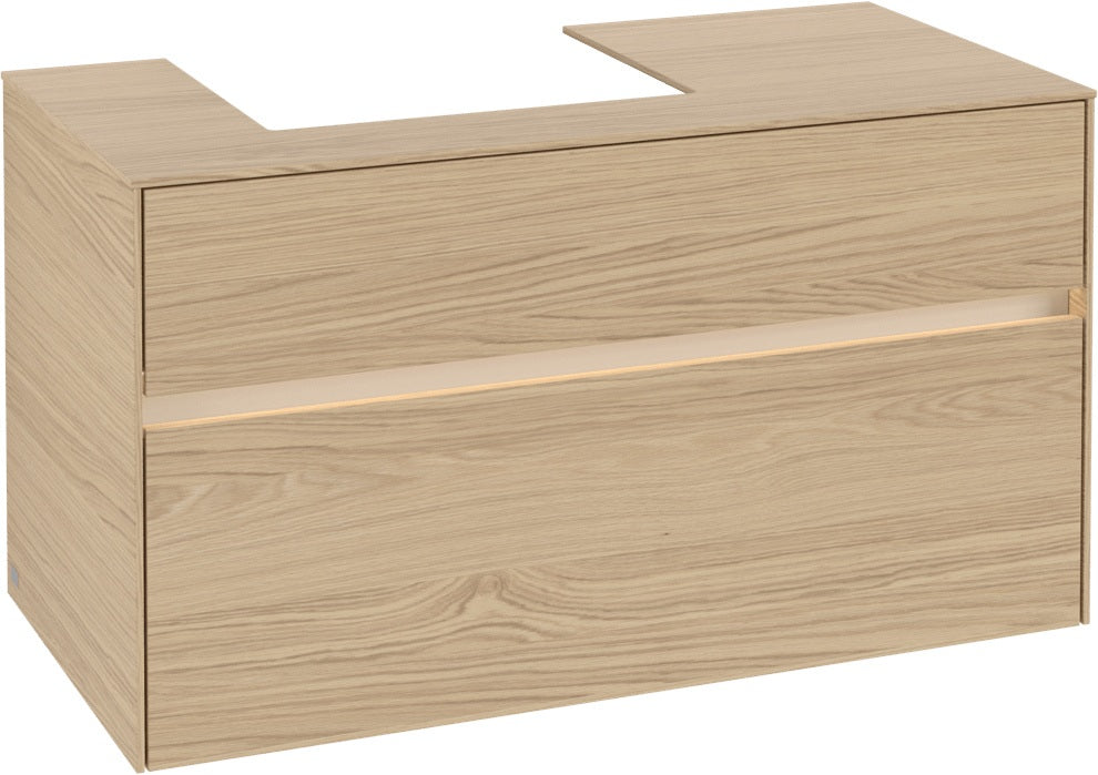 Villeroy & Boch Waschtischunterschrank Collaro C014 B0 1000 mm Nordic Oak mit Beleuchtung