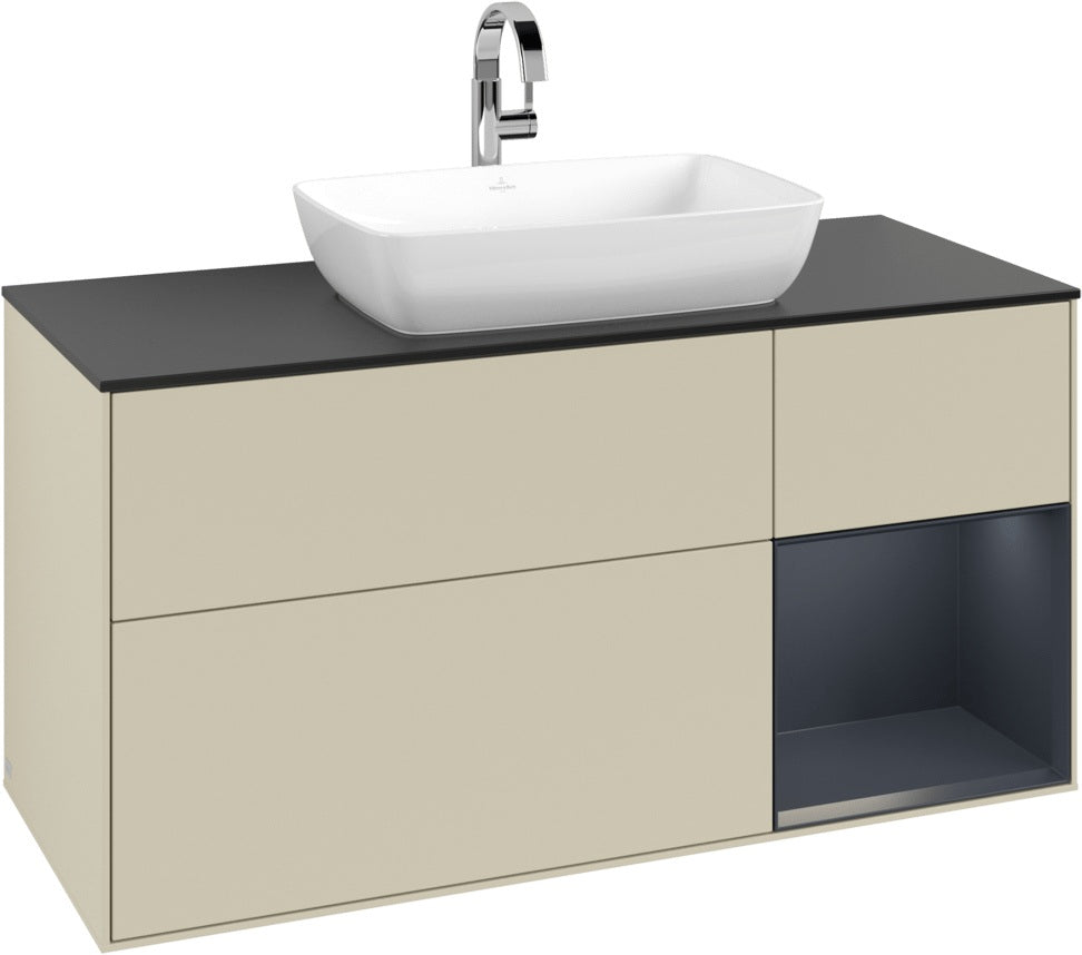 Villeroy & Boch Finion Waschbeckenunterschrank 1200 mm Glossy White Lacquer mit Beleuchtung