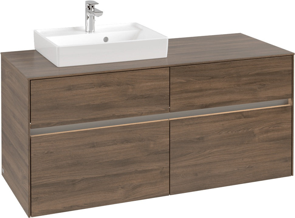 Villeroy & Boch Waschtischunterschrank Collaro C071 B0 1200 mm Arizona Oak mit Beleuchtung