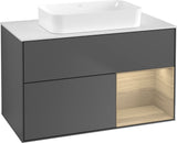Villeroy & Boch Finion Waschtischunterschrank 1000 mm Glossy White Lacquer mit LED-Beleuchtung