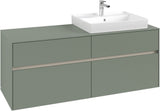 Villeroy & Boch Waschtischunterschrank Collaro C086 B0 1400 mm White Oak mit Beleuchtung und SoftClosing