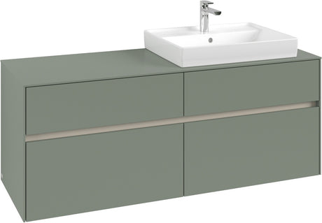 Villeroy & Boch Waschtischunterschrank Collaro C086 B0 1400 mm White Oak mit Beleuchtung und SoftClosing