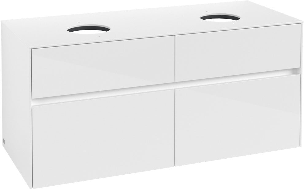 Villeroy & Boch Waschtischunterschrank Collaro C044 Glossy White 1200 mm mit 4 Auszügen