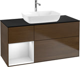 Villeroy & Boch Finion Waschtischunterschrank 1200 mm Glossy White Lacquer mit Beleuchtung