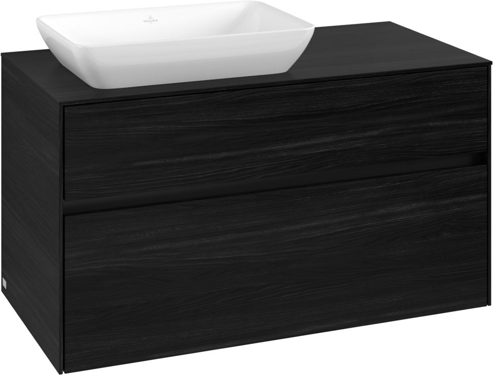 Villeroy & Boch Waschtischunterschrank Collaro C110 B0 1000 mm Black Oak mit LED-Beleuchtung