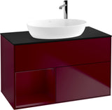 Villeroy & Boch Finion Waschbeckenunterschrank G892G 1000 mm Glossy White Lacquer mit Beleuchtung