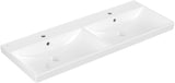 Villeroy & Boch Avento Doppelwaschtisch 1200 mm Weiß Alpin – Wandmontage, 2 Becken