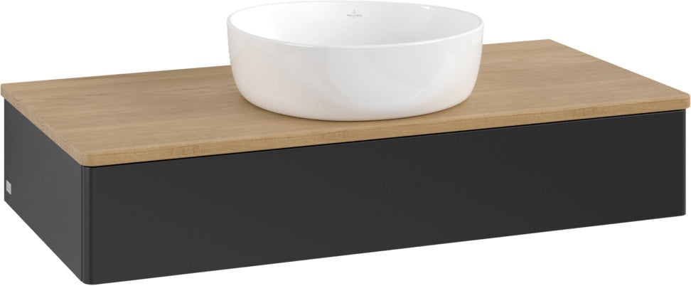 Villeroy & Boch Waschtischunterschrank Antao 1000 mm Anthrazit Matt Lack mit Push-to-Open