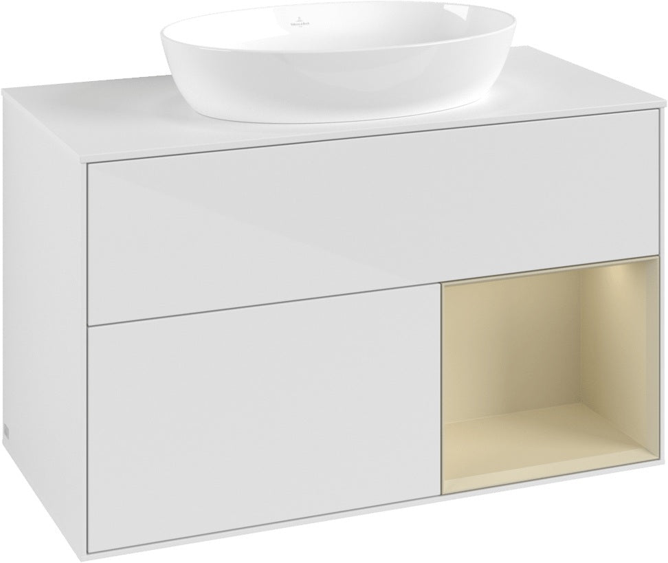 Villeroy & Boch Finion Waschtischunterschrank FA21GFGF 1000 mm Glossy White Lacquer
