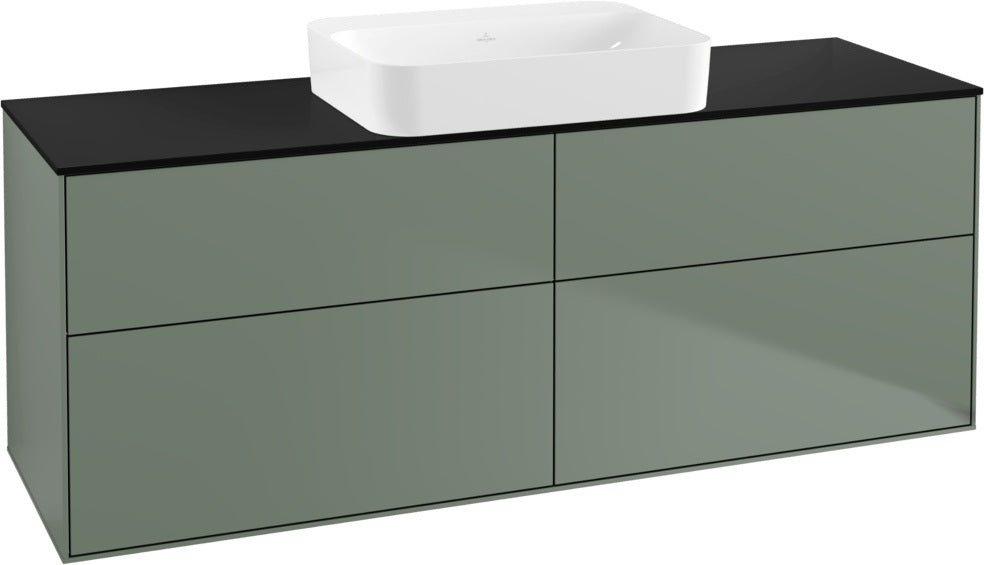 Villeroy & Boch Finion Waschtischunterschrank 1600 mm Peony Matt Lack mit Beleuchtung und 4 Auszügen