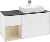 Villeroy & Boch Finion Waschbeckenunterschrank 1200 mm Glossy White Lacquer mit Beleuchtung