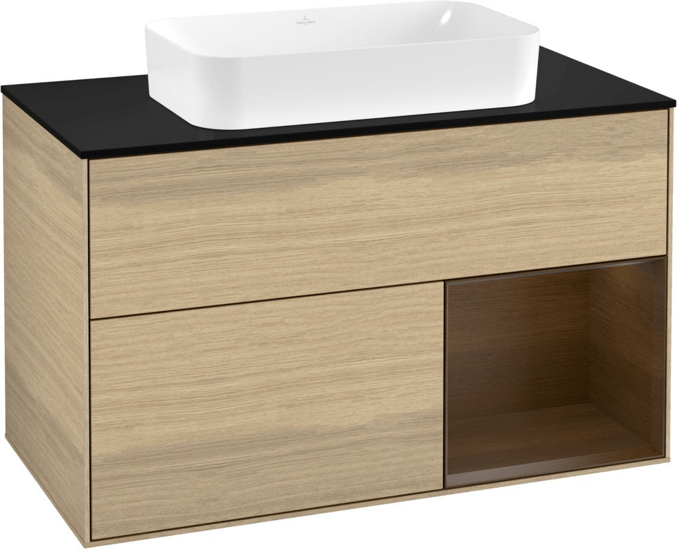 Villeroy & Boch Waschtischunterschrank Finion F252G 1000 mm Glossy White Lacquer mit LED-Beleuchtung