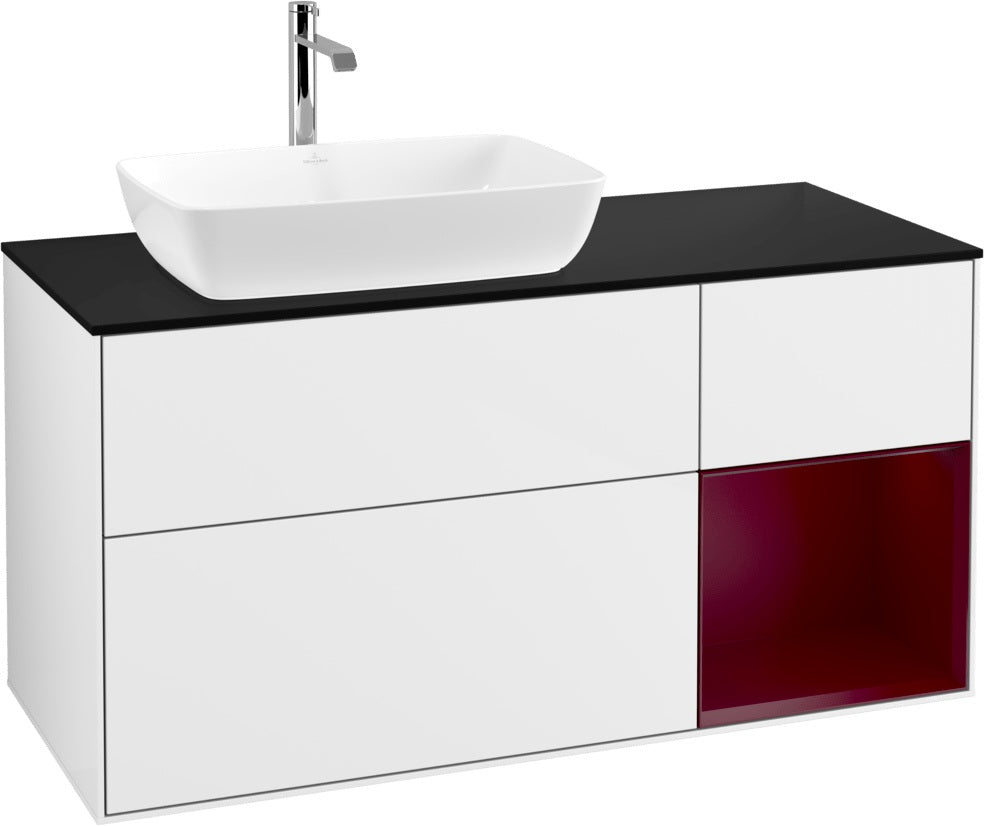 Villeroy & Boch Finion Waschtischunterschrank 1200 mm Glossy White mit Beleuchtung und SoftClosing